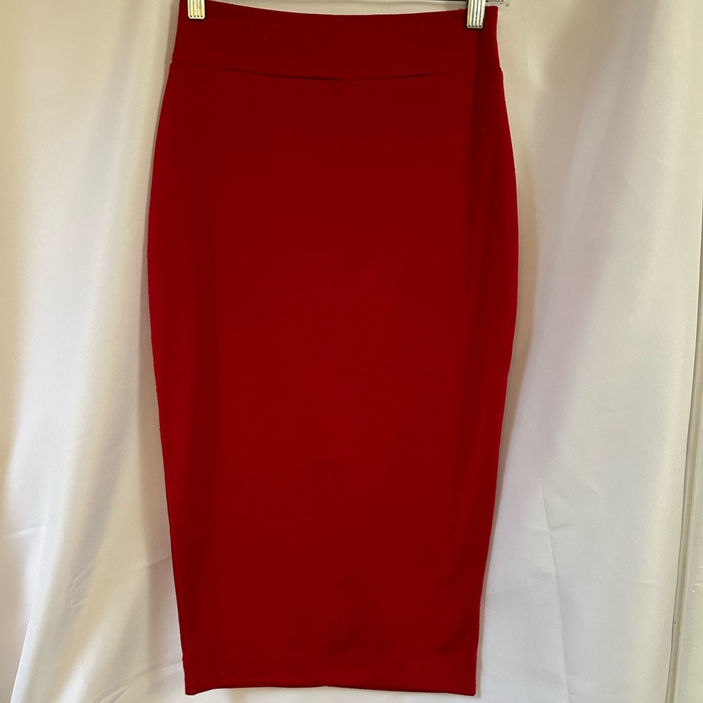 URBAN OUTFITTERS BDG DEEP RED BODYCON STRETCHY PENCIL SKIRT sz M